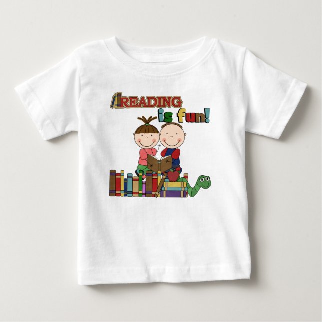 Das Strichmännchen-Kinderablesen ist- Spaß Baby T-shirt (Vorderseite)