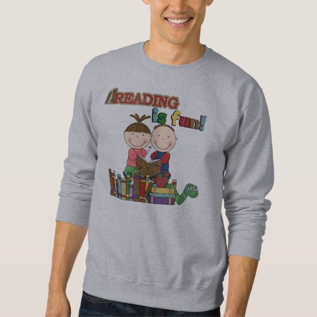 Das Strichmännchen-Kinderablesen ist- Spaß Sweatshirt (Vorderseite)