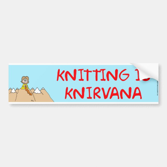 das Stricken ist knirvana Autoaufkleber (Vorne)