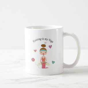 Das Stricken ist mein Yoga Kaffeetasse