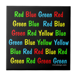 Das Stroop Test-Plakat Fliese