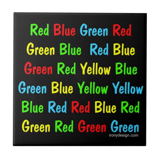 Das Stroop Test-Plakat Fliese (Vorderseite)