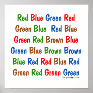 Das Stroop Test Poster