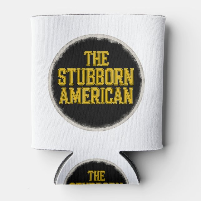 Das Stubborn American Bold Emblem kann kühlen Dosenkühler (Vorderseite)