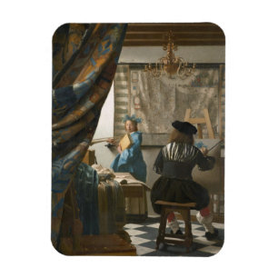 Das Studio des Künstlers, c.1665-66 (Öl auf Magnet