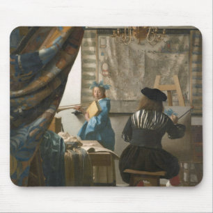 Das Studio des Künstlers, c.1665-66 (Öl auf Mousepad