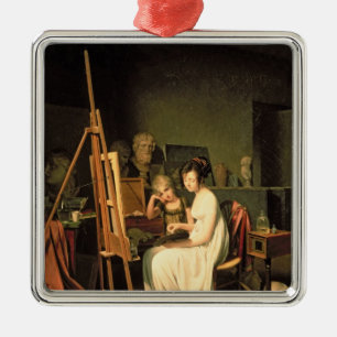 Das Studio des Künstlers Silbernes Ornament