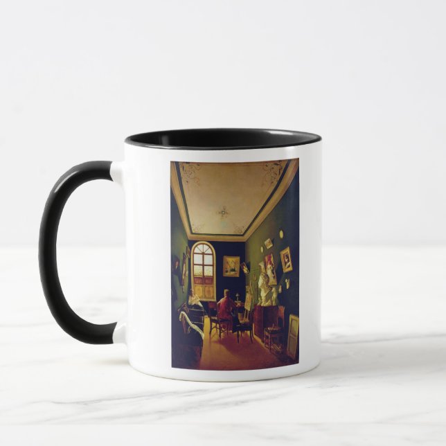 Das Studio des Malers, 1843 Tasse (Links)