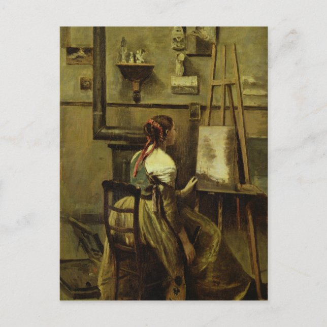 Das Studio von Corot Postkarte (Vorderseite)