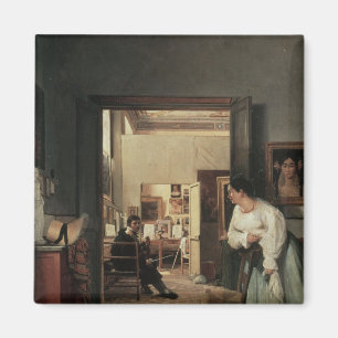 Das Studio von Ingres in Rom, 1818 Magnet