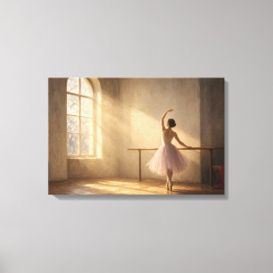 Das Studiofenster-Ballerina-Leinwandbild Leinwanddruck