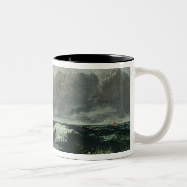 Das stürmische Meer oder, die Welle, 1870 Zweifarbige Tasse (Rechts)