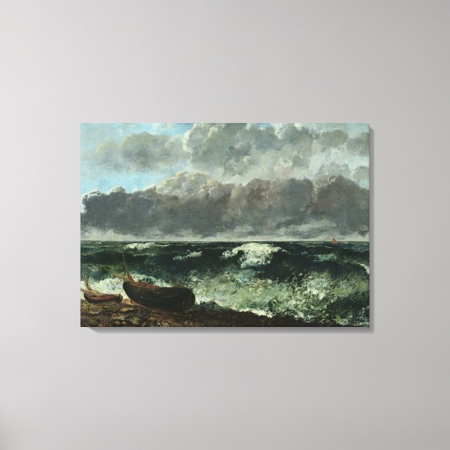 Das Sturmmeer oder, die Welle, 1870 Leinwanddruck (Vorderseite)