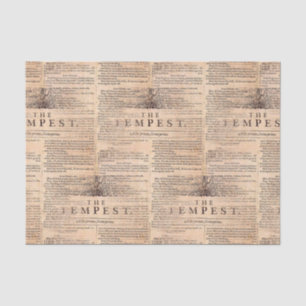 Das Sturmshakespeare-Spiel-Creme-Seidenpapier Seidenpapier