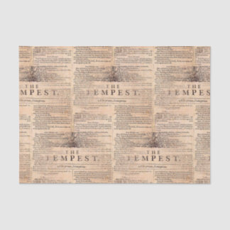 Das Sturmshakespeare-Spiel-Creme-Seidenpapier Seidenpapier