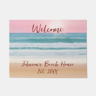 Das Summer Beach Design kreiert Ihre eigene Famili Fußmatte
