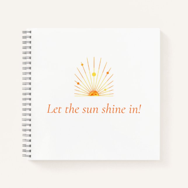 Das Sun Shine Notebook lassen Notizbuch (Vorderseite)