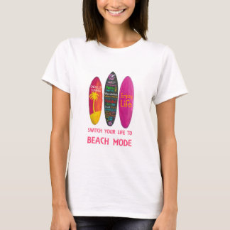 Das Surfboard-Triptychon des Enjoy Life Posters T-Shirt