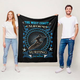 Das Surfen an der Westküste Kaliforniens Fleecedecke