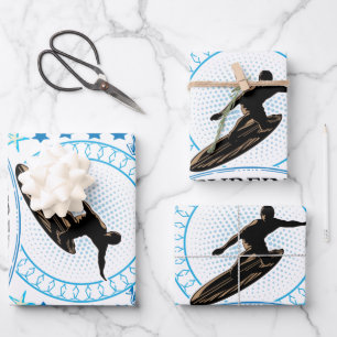 Das Surfen an der Westküste Kaliforniens Geschenkpapier Set