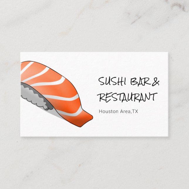 Das Sushi Restaurant ist komplett individuell gest Visitenkarte (Vorderseite)