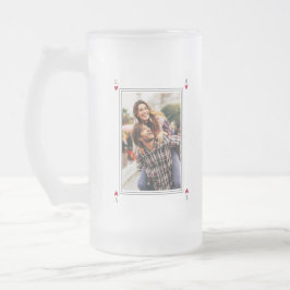 Das süße Romantische Retro-Foto Valentine's Gesche Mattglas Bierglas