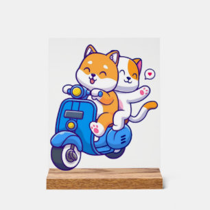 Das süße Shiba-Paar Acrylschild