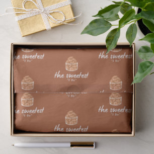 Das süßeste 'Ja' Braune und weiße Hochzeit Seidenpapier