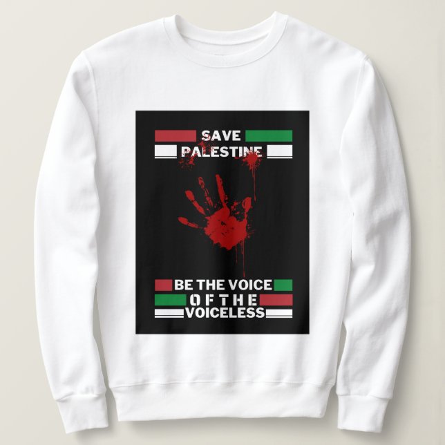 Das Sweatshirt der Freien Palästinenser | Gaza ger (Design vorne)