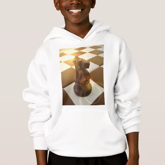 Das Sweatshirt des Schach-Ritter-mit Kapuze Kindes (Vorderseite)