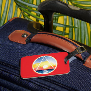 Das Symbol der dunklen Erholung Sunset Ocean Gepäckanhänger
