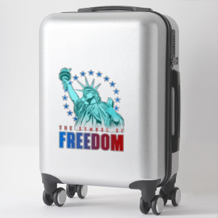 Das Symbol der Freiheit   14"x14"- Glossy Tranpare Aufkleber