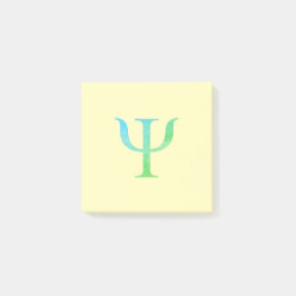 Das Symbol der Psychologie nach dem Bericht Post-it Klebezettel