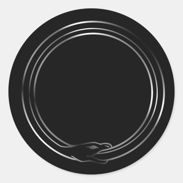 Das Symbol der Schlange von Ouroboros Runder Aufkleber (Vorderseite)