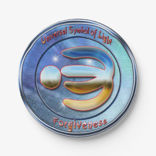 Das Symbol der Vergebung Pappteller