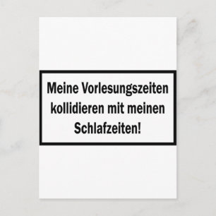 Das Symbol für Studenten Vorlesungszeiten Postkarte