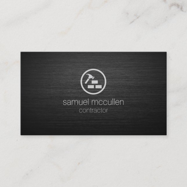 Das Symbol für Ziegel des AN Hammer-Ziegel bürstet Visitenkarte (Vorderseite)