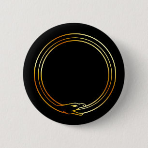 Das Symbol von Ouroboros Schlange Button