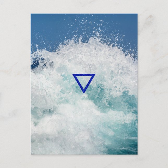 Das Symbol Wasser des Elements Postkarte (Vorderseite)