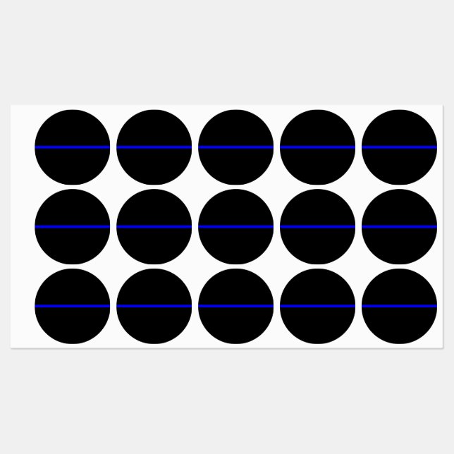 Das symbolische Thin Blue Line-Konzept Etiketten (Blatt)