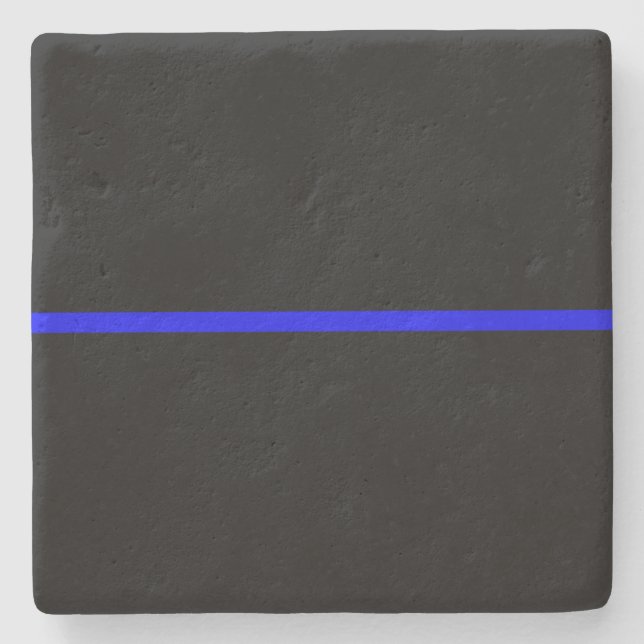 Das symbolische Thin Blue Line-Konzept Steinuntersetzer (Vorderseite)