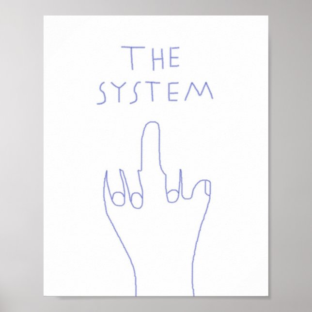 das System, das Kunst zeichne Poster (Vorne)
