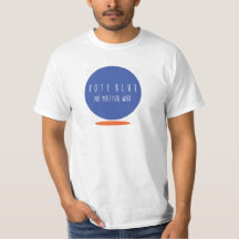 Das T-Shirt Abstimmungs-der blauen