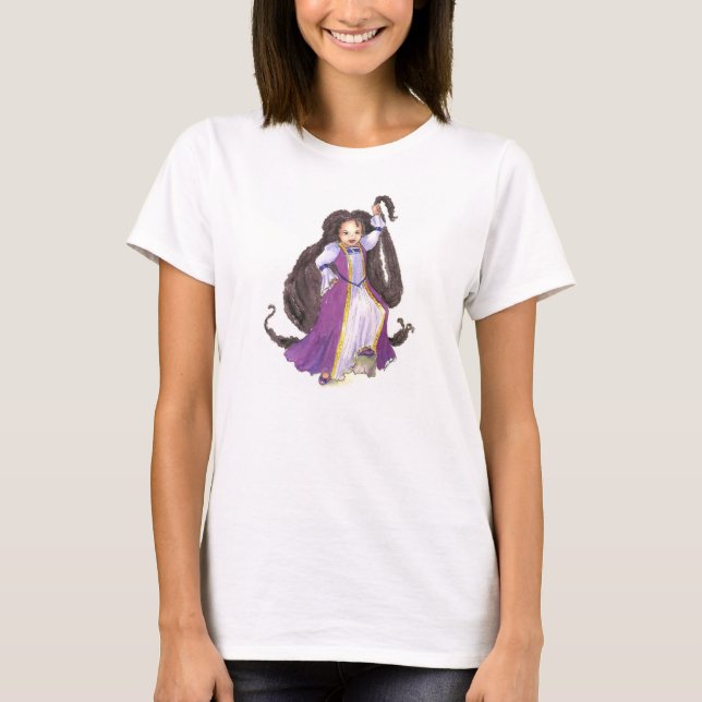 Das T-Shirt Afroamerikaner Rapunzel (Vorderseite)