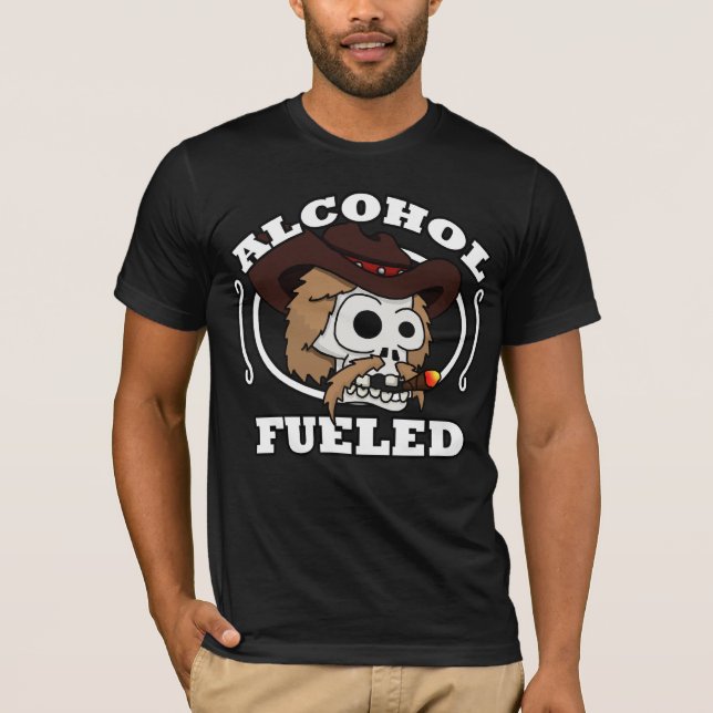 Das T-Shirt der Alkohol getankten Männer (Vorderseite)