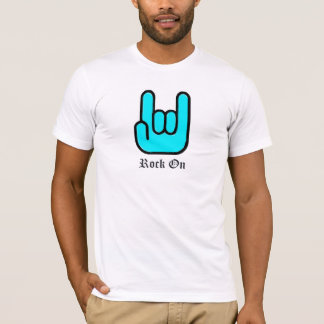 Das T-Shirt der Felsen-Zeichen-Handmänner