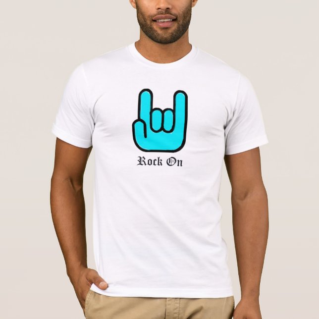Das T-Shirt der Felsen-Zeichen-Handmänner (Vorderseite)