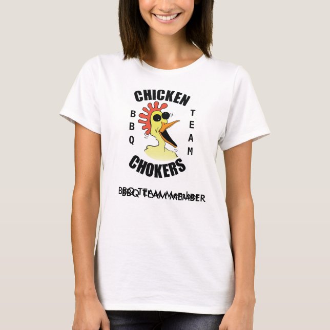 Das T-Shirt der HuhnChokers GRILLEN Team-Frauen (Vorderseite)