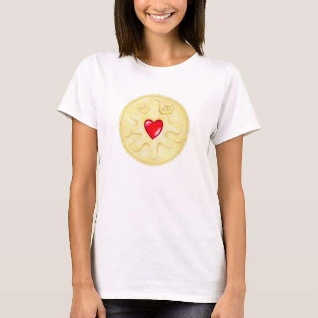 Das T-Shirt der Jammy Dodger-Illustrations-Frauen (Vorderseite)