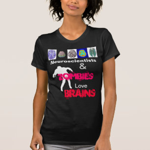 Das T-Shirt der Zombie-Gehirn-Frau